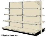 Double Sided Gondola Shelving Units