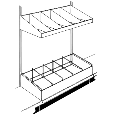 Mop and Broom Gondola Shelving